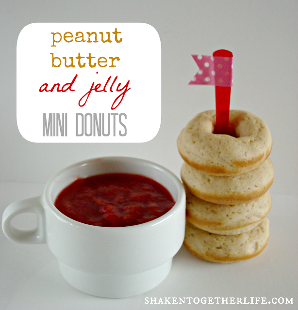 peanut butter & jelly mini donuts