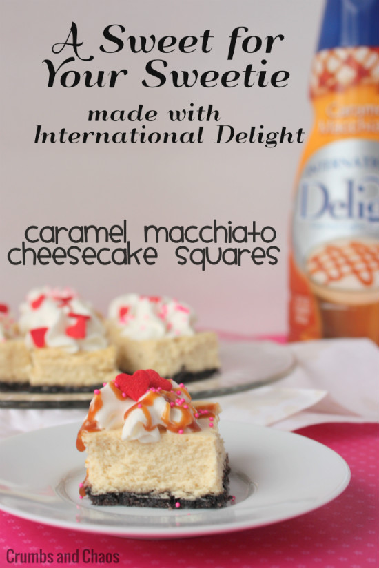 Caramel Macchiato Cheesecake Squares | Crumbs and Chaos #IDLove #cheesecake  www.crumbsandchaos.dreamhosters.com