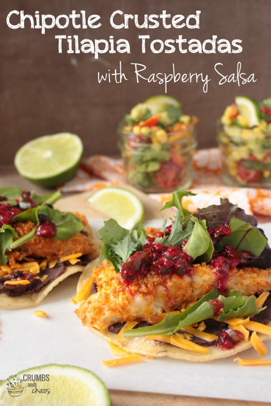 chipotle crusted tilapia tostadas