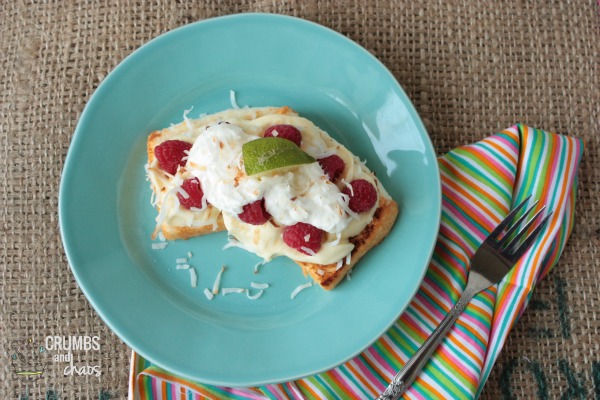 Grilled Angel Food Cake with Key Lime Pudding | Crumbs and Chaos #keylime #dessert #easyrecipe www.crumbsandchaos.ne