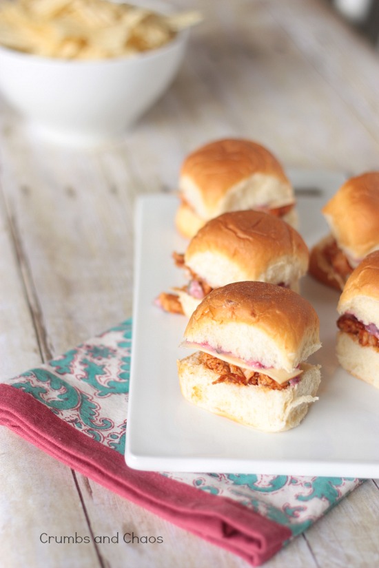 BBQ Turkey Sliders with Spicy Cranberry Spread from Crumbs and Chaos