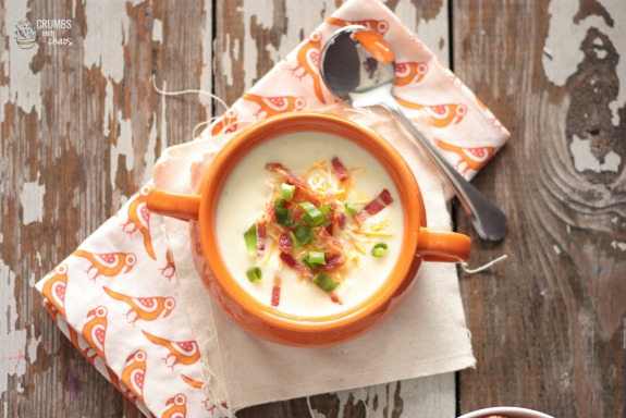 Perfect Potato Soup | Crumbs and Chaos #soup #easyrecipe www.crumbsandchaos.dreamhosters.com