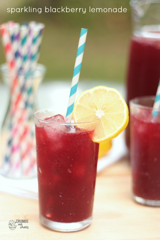 Sparkling Blackberry Lemonade | Crumbs and Chaos