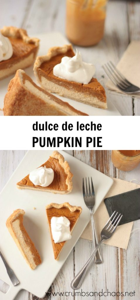 You'll love this delicious twist on a classic!  Dulce de Leche Pumpkin Pie is simple to make and definitely a family favorite!