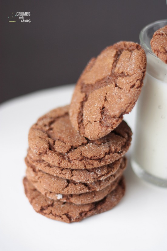 Soft Chocolate Gingersnaps |by Crumbs and Chaos on www.tasteandtellblog.com