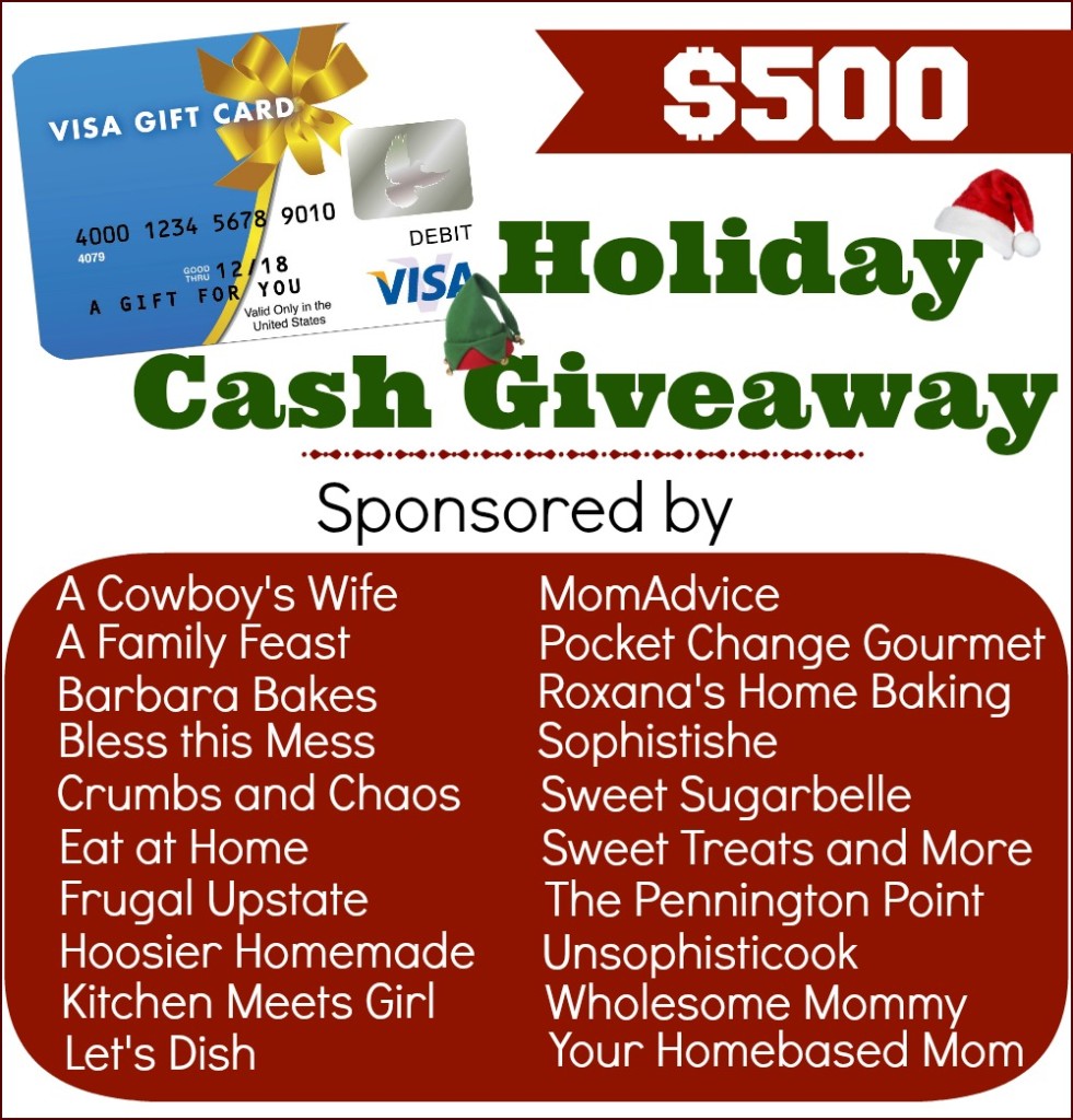 Holiday Cash Giveaway on Crumbs and Chaos