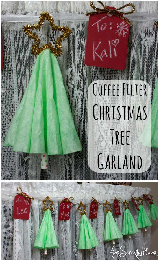 coffeefilterchristmastreegarlandCollage