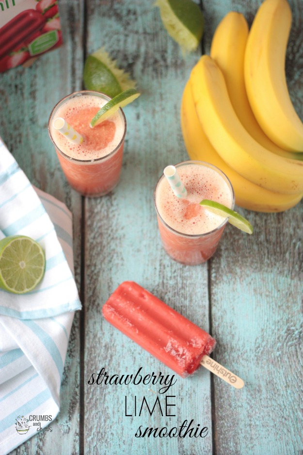 Strawberry Lime Smoothie | Crumbs and Chaos #smoothie #Outshine #snack