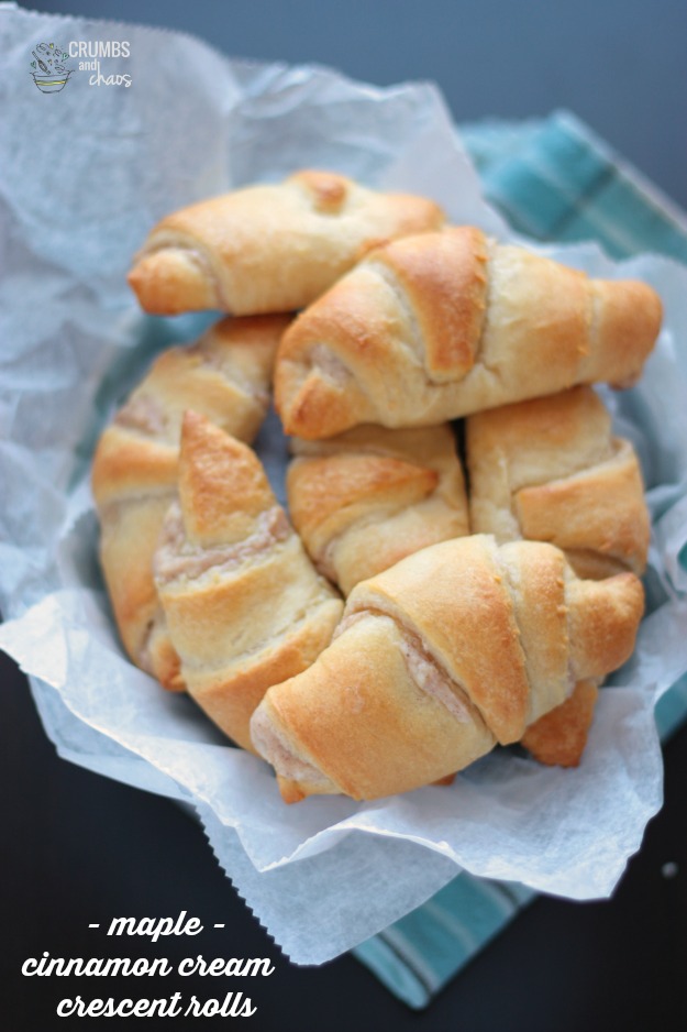 Maple Cinnamon Cream Crescents | Crumbs and Chaos