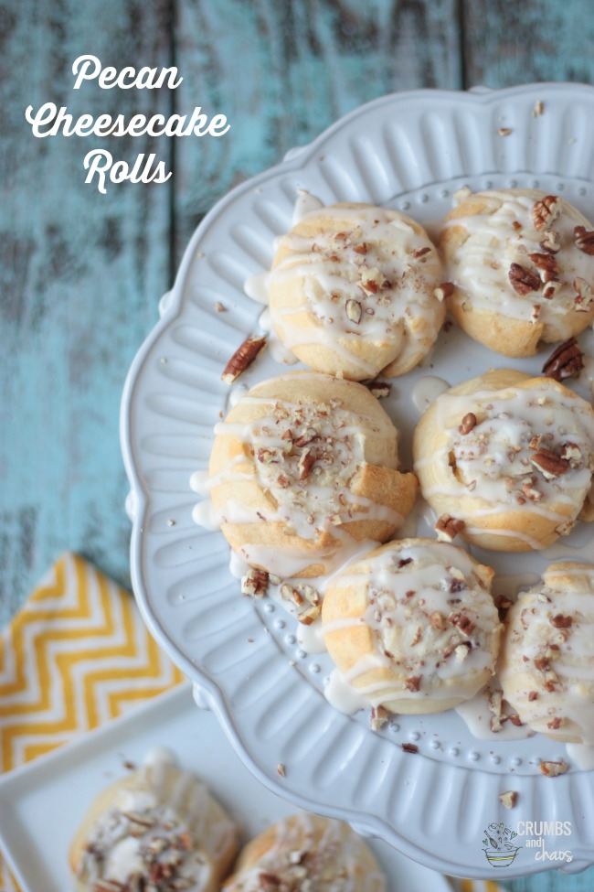 Pecan Cheesecake Rolls | Crumbs and Chaos