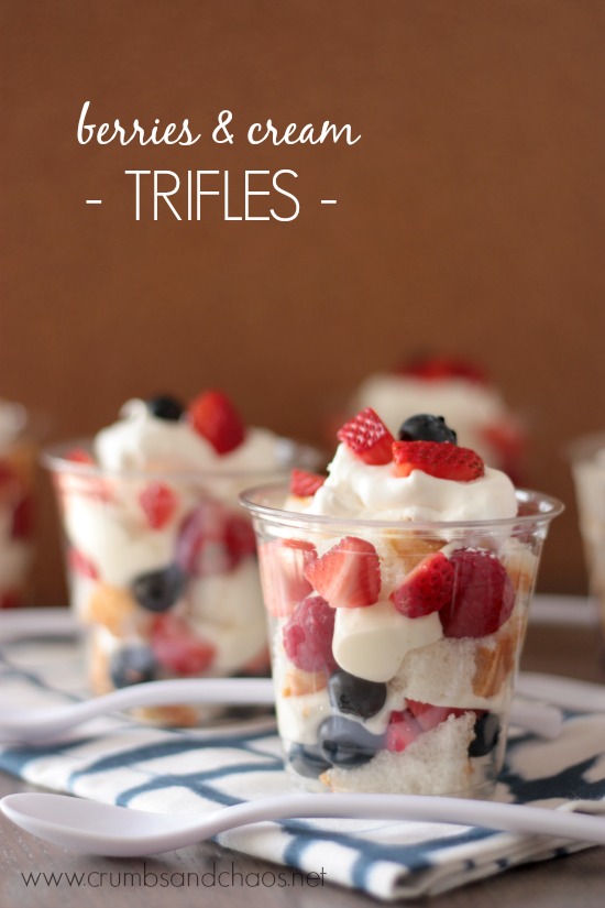 Berries and Cream Trifles | Crumbs and Chaos