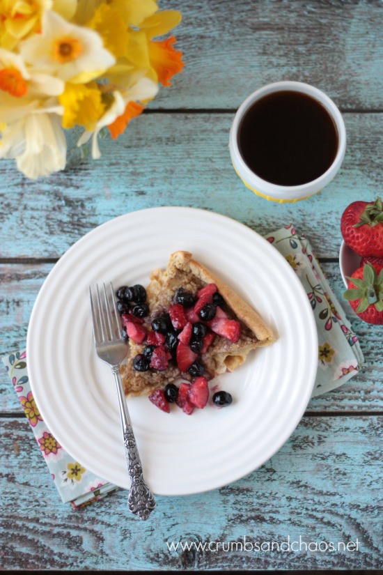 Cinnamon Dutch Baby with Maple Berries | Crumbs and Chaos