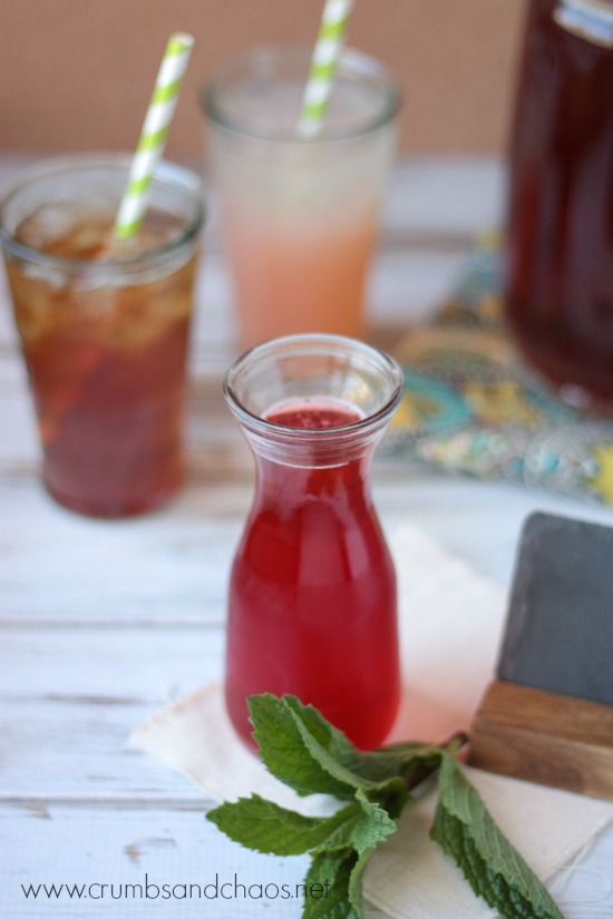 trawberry Mint Syrup | Crumbs and Chaos