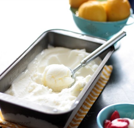 Lemon Buttermilk Sherbet | Crumbs and Chaos