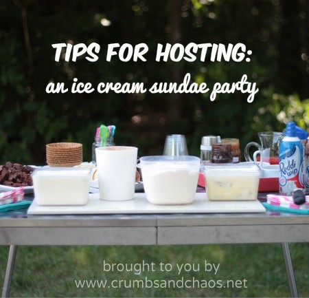 Tips for Hosting: Ice Cream Sundae Party on crumbsandchaos.dreamhosters.com