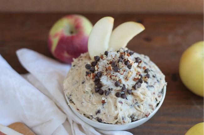 German Chocolate Apple Dip | recipe on www.crumbsandchaos.dreamhosters.com