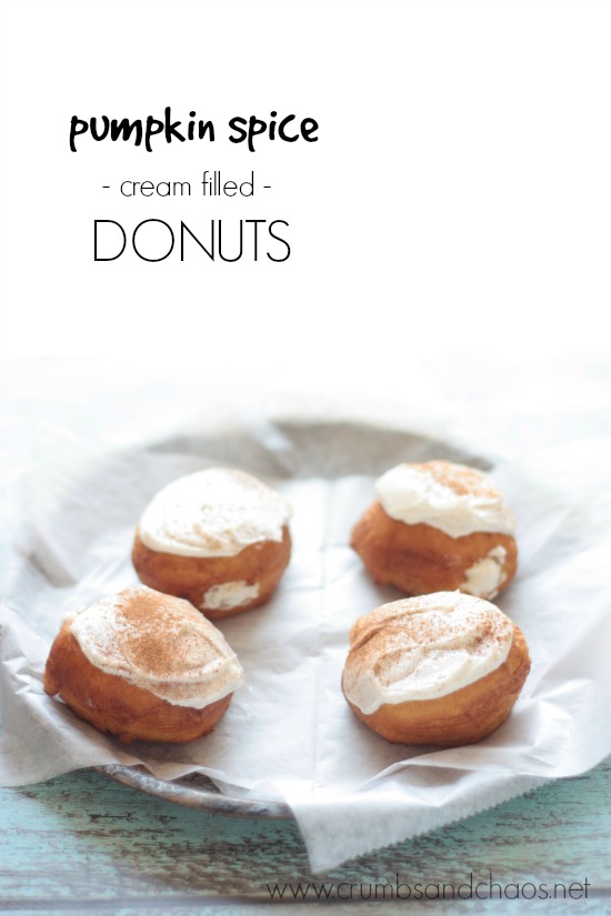 Pumpkin Spice Cream Filled Donuts