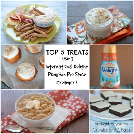 Top 5 Treats using International Delight Pumpkin Pie Spice Creamer | brought to you by Crumbs and Chaos