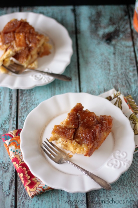 Caramel Pumpkin Spice French Toast Bake | Crumbs and Chaos