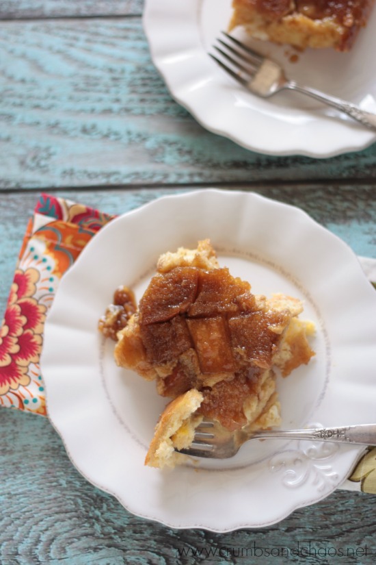 Caramel Pumpkin Spice French Toast Bake | Crumbs and Chaos