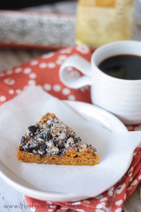 Pumpkin Coffee Cake with Oreo Streusel | Crumbs and Chaos