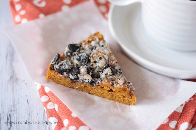 Pumpkin Coffee Cake with Oreo Streusel | Crumbs and Chaos