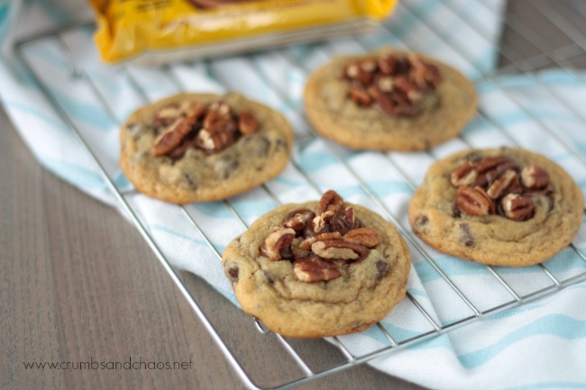 Easy Chocolate Chip Turtle Cookies | recipe on www.crumbsandchaos.dreamhosters.com