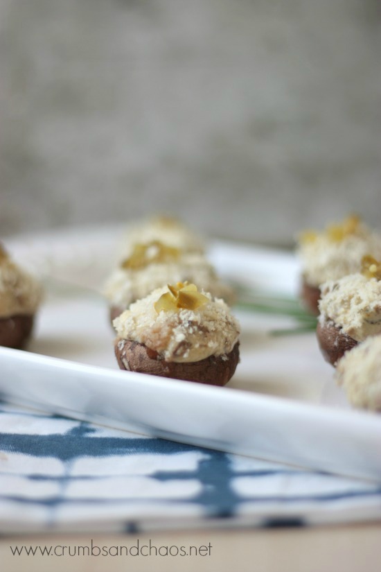 Stuffed Jalapeno Popper Mushrooms | Crumbs and Chaos