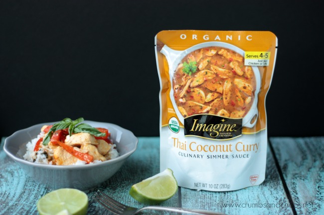 Thai Coconut Curry with Lime Basil Rice | Crumbs and Chaos