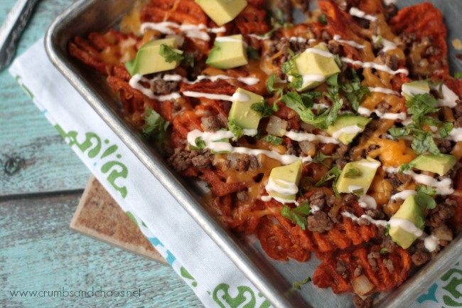 Waffle Fry Nachos | Crumbs and Chaos