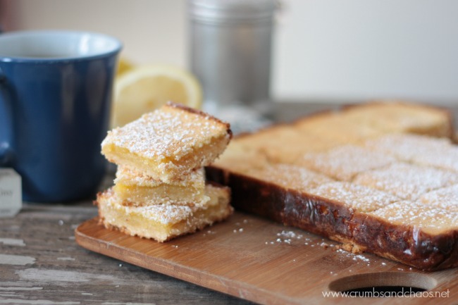 Lemon Squares | recipe on www.crumbsandchaos.dreamhosters.com