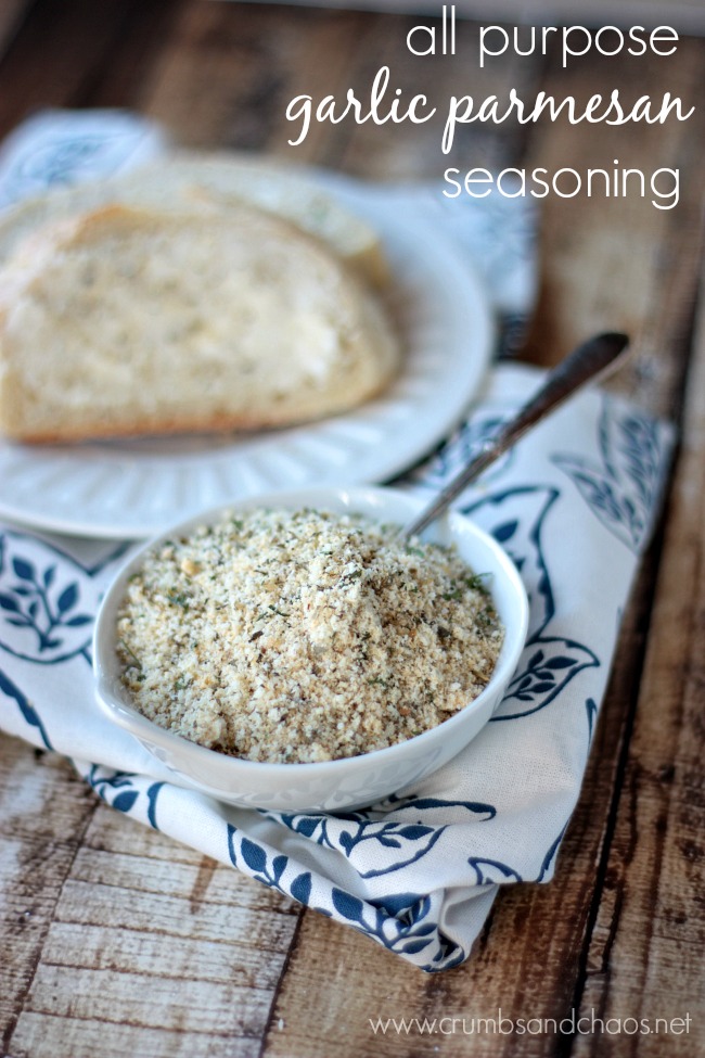 All Purpose Garlic Parmesan Seasoning | Crumbs and Chaos