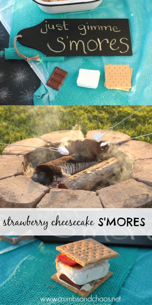 Strawberry Cheesecake S'mores + what to put on your next s'mores bar | Crumbs and Chaos