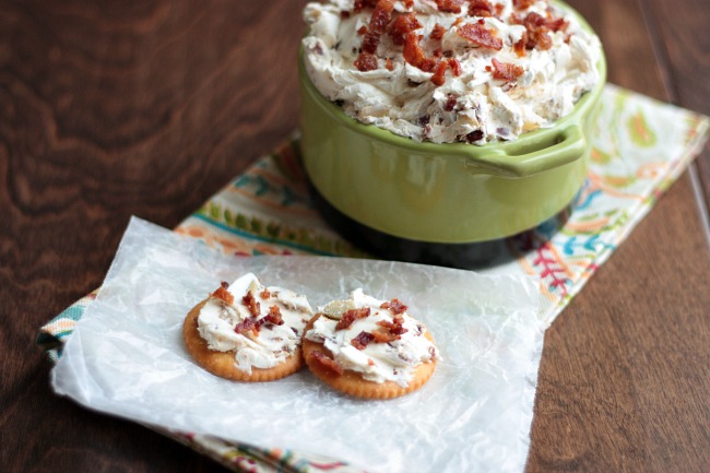 Bacon Olive Cheese Spread | recipe by Crumbs and Chaos