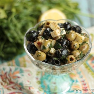 Marinated Olives & Manchego Cheese | recipe on Crumbs and Chaos