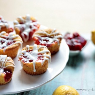 Mini Lemon Cherry Cakes | recipe on Crumbs and Chaos