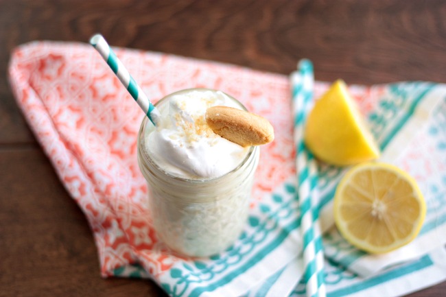 Lemon Cream Pie Milkshake | recipe by Crumbs and Chaos