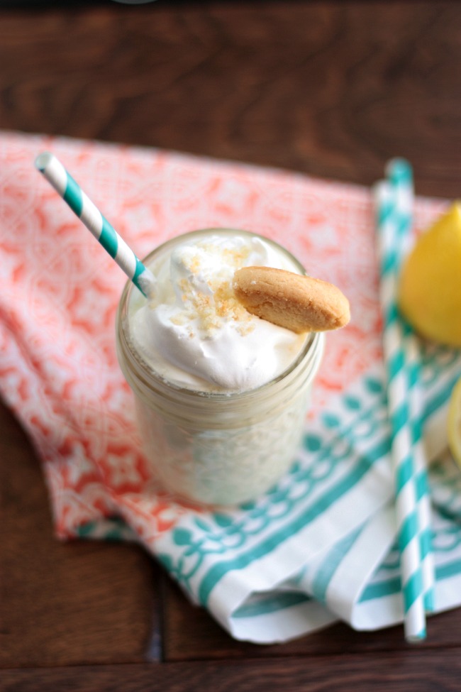 Lemon Cream Pie Milkshake | recipe by Crumbs and Chaos