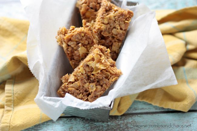 Salted PB Honey Cereal Bars | Crumbs and Chaos