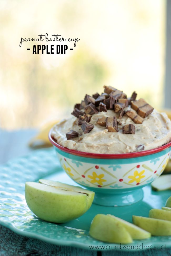 Peanut Butter Cup Apple Dip | Crumbs and Chaos