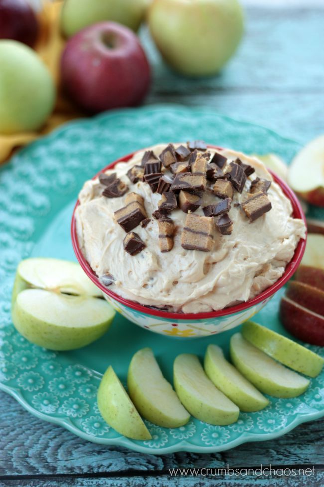 Peanut Butter Cup Apple Dip | Crumbs and Chaos