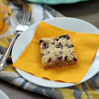 Pecan Chocolate Chip Cream Cheese Bars | Crumbs and Chaos