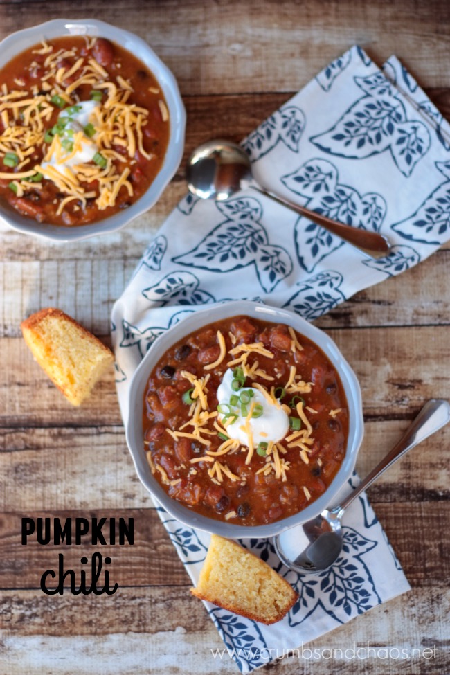 Pumpkin Chili | Crumbs and Chaos