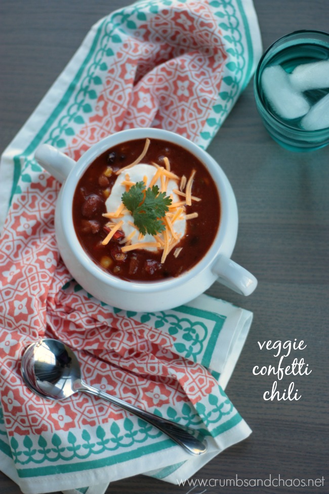 Veggie Confetti Chili | Crumbs and Chaos