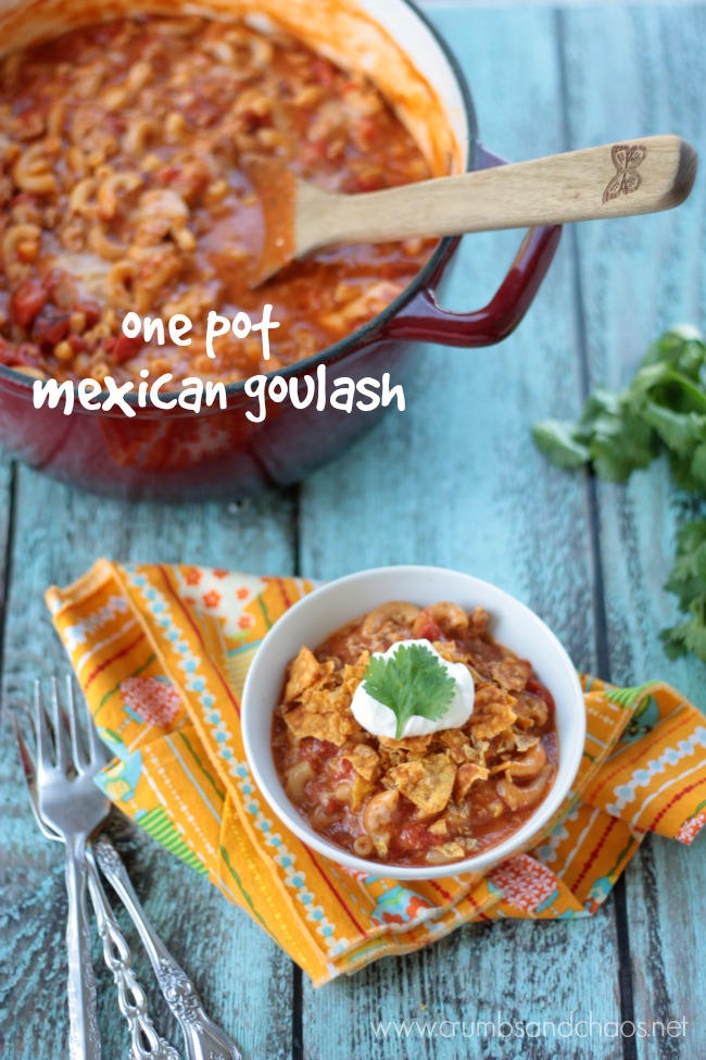 One Pot Mexican Goulash | recipe by Crumbs and Chaos