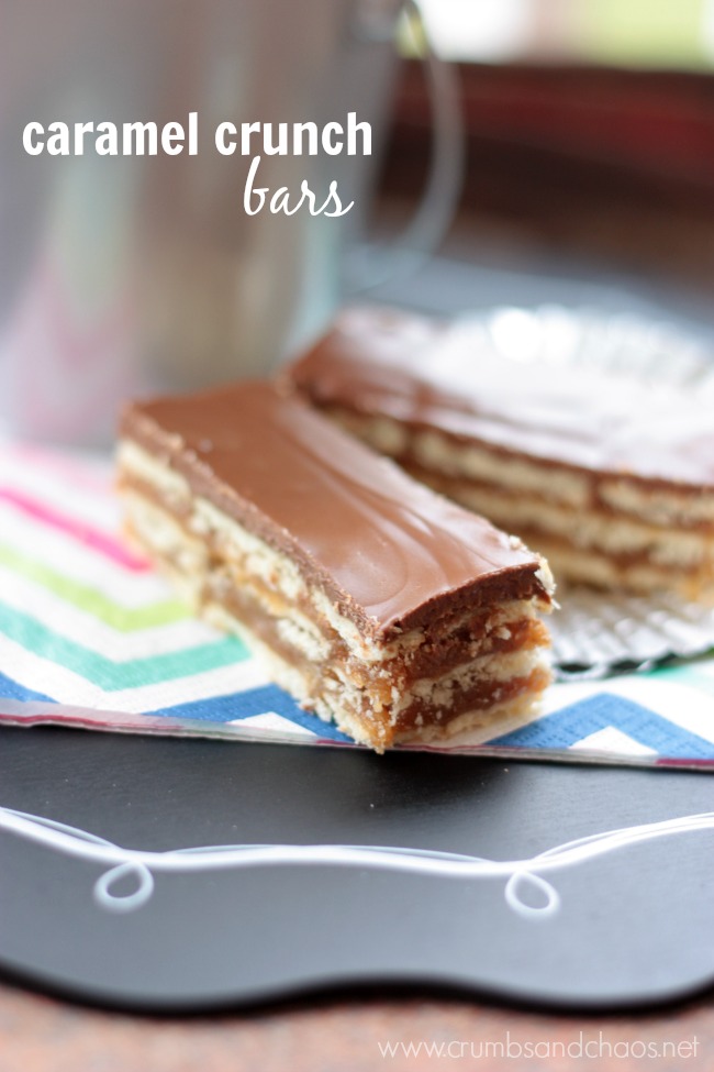 Caramel Crunch Bars | Crumbs and Chaos