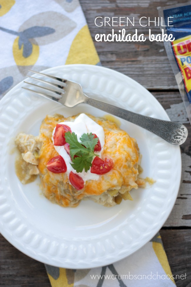 Green Chile Enchilada Bake | Crumbs and Chaos