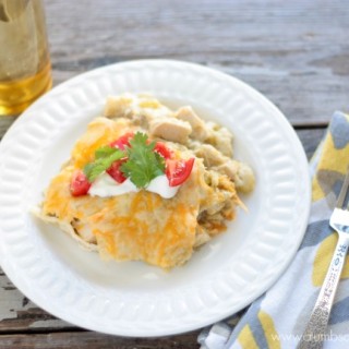 Green Chile Enchilada Bake | Crumbs and Chaos