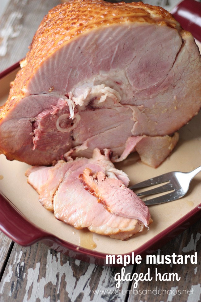 Maple Mustard Glazed Ham | Crumbs and Chaos