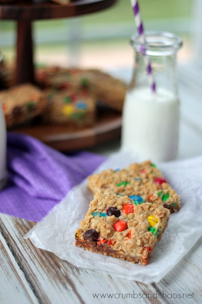 M&M PB Dream Bars | Crumbs and Chaos